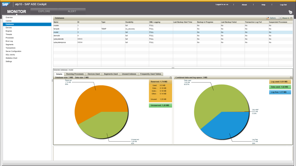 screenshot of SAP Adaptive Server Enterprise